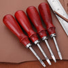 Leather Edge Beveller Leathercraft Edge Tool - 4 Piece Set Craft Leather Edge Cutter Skiving Tool 0.8/1/1.2/1.5mm