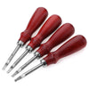 Leather Edge Beveller Leathercraft Edge Tool - 4 Piece Set Craft Leather Edge Cutter Skiving Tool 0.8/1/1.2/1.5mm