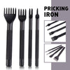 Pricking Irons Stitching Leather Craft Irons | Lacing Punch Chisel Set | 6/5/4/3 mm Stitching Length | 1 2 4 6 prong Leathercraft Punching