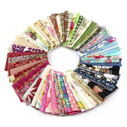 50 piece pack fabric cotton | for sewing buttons craft | 100% printed boundle patchwork | fabric squares of 10*10cm