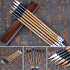 Calligraphy Brush Set - 6 Pieces - Writing Brush - Wolf's Hair Brush - Traditional Chinese Writing Brush - Japanese Painting Drawing Brush