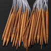 Fixed Circular Knitting Needles - Circular Bamboo Carbonized Knitting Needles 2mm-10mm 18 Piece Set - Crochet Hook Needles -