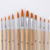 Set of 12 pointy and flat paint brushes - Size 2, 4, 6, 8, 10, 12 - Watercolor high quality paint artist brush - Painting Art Supplies