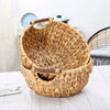 Handwoven Round Straw Fruit Bowl | Rattan Storage Basket | Rattan Basket | Breakfast Table Wicker Bowl | Serving Bowl | Handmade Dining