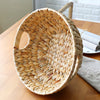 Handwoven Round Straw Fruit Bowl | Rattan Storage Basket | Rattan Basket | Breakfast Table Wicker Bowl | Serving Bowl | Handmade Dining
