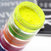 6 Neon Eyeshadow Pigments - Red Orange Yellow Green Blue Purple Bundle - Colorful Vivid and Vibrant Colors Rainbow Rave Festival Party
