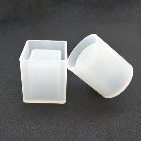 Square Cube Silicone - Round Silicone Mold - Candle Making Mold - Soap Mold - Epoxy Resin Mold Jewelry Making Craft DIY - Craft Supplies