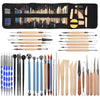 51 Pieces Clay Sculpting Carving Pottery Tools Polymer Modeling DIY Sculpture Craft Art Tool Set Art Supply Pottery Tools for Modeling