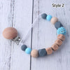 Custom Pacifier Holder, Personalized, Pacifier Clip with Name, Baby Boy Girl, Binky Holder, Baby Shower Gift, Silicone and Wooden Clip