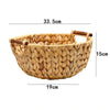 Handwoven Round Straw Fruit Bowl | Rattan Storage Basket | Rattan Basket | Breakfast Table Wicker Bowl | Serving Bowl | Handmade Dining