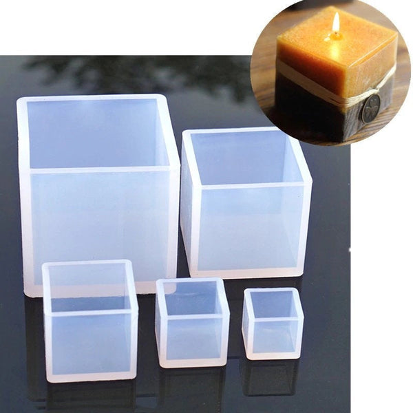 Square Cube Silicone - Candle Making Mold - Soap Mold - Epoxy Resin Casts Mold Jewelry Making Craft DIY - Craft Supplies - Silicon Mould