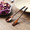 Wood Kitchen Utensil Set | Wooden Spoon Fork Chopstick Set | Cooking Utensils | Salad Tongs | Eco Friendly Portable Flatware | Storage Bag