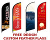 Custom Feather Flag - Personalized Feather Flag - Design Your Own Feather Flag - Standing Store Display Flag Customized Business Logo Flag