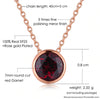 Garnet Necklace, January Birthstone Necklace, Red Garnet Necklace, Rose Gold Garnet Necklace, Gift for Her, Red Gemstone Girlfriend Gift
