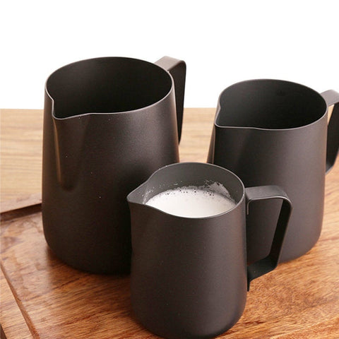 Milk Pitcher For Coffee, Stainless Steel Frothing Pitcher, Milk Jug, Barista Coffee Shop Supplies, Milk Serving Cup Mug, Milk Pouring Glass