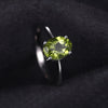 Peridot Ring, Silver August Birthstone Ring, Peridot Jewelry, Gem Stone Ring, Gemstone Ring, Dainty Ring, Green Stone Ring, Oval Cut Ring