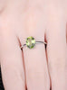 Peridot Ring, Silver August Birthstone Ring, Peridot Jewelry, Gem Stone Ring, Gemstone Ring, Dainty Ring, Green Stone Ring, Oval Cut Ring