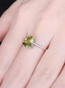 Peridot Ring, Silver August Birthstone Ring, Peridot Jewelry, Gem Stone Ring, Gemstone Ring, Dainty Ring, Green Stone Ring, Oval Cut Ring