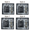 Custom Personalized Flask - Black Groomsmen Flask Set, Wood Engraved Monogrammed Leather Hip Flask, Wedding, Engraved Dad Best Man Gift