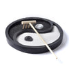 Zen Garden - Meditation Tabletop Desktop Zen Sand Garden for Office Home, Yin Yang Zen Garden Kit - Black/White - Rake, Sand, Rock
