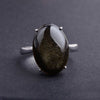Black Obsidian Silver Ring - Protection Ring - Gemstone Jewelry - Gemstone Ring - Unisex Ring - Protection Stone Ring - Birthstone Ring