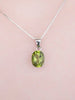 Oval Peridot Necklace, August Birthstone, 925 Sterling Silver, August Birthday, Genuine Gemstone, Peridot Pendant, Natural Peridot Stone