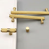 Knurled Kitchen Handles Brass| Gold Door Handles | Knurled Wardrobe Handles | Knurling Door Handles | Cabinet Desk Wardrobe Cupboard
