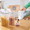 Plastic Cereal Storage Box Kitchen Food Grain Rice Container Organizer Dispenser Grain Storage Cans 2L Jar Jug Bottle With Measuring Cup