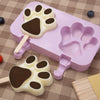 Ice Cream Mold - Silicone Frozen Juice Maker Mold - 4 Cell - Ice Cream Making Supplies - Dessert Cooking Supplies Paw Feet Snowman