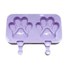 Ice Cream Mold - Silicone Frozen Juice Maker Mold - 4 Cell - Ice Cream Making Supplies - Dessert Cooking Supplies Paw Feet Snowman
