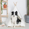 White Pet Teepee with Pad, Tent, Tipi, Teepee, Dog Tipi, Cat Teepee, Cat Tipi, Tepee Wigwam, Boho Living, Cat Bed, Dog Bed, Cat House