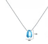Blue Tear Drop Teardrop Necklace - Dainty Simple Minimalist Pendant Necklace - Gift for Wife - Gift for Girlfriend - Water Stone Necklace