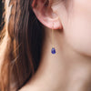 Tanzanite Earrings - Beautiful Tanzanite Fine Jewelry - Tanzanite Dangle Drop Earring - Dainty Gold Purple Gemstone Birthstone Earring