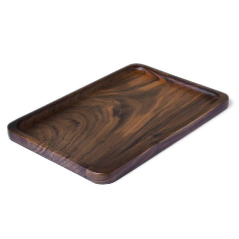 Wooden Snack Tray, Round Edged Tray, Rustic, Walnut Wood, Serving Tray, Farmhouse Decor, Breakfast Tray, Tea Coffee Wine Tray, Hotel Home