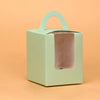 Single Cupcake Boxes (with handle) - Party Favour - Wedding Bomboniere - Baby Shower Favour Box - With Transaprent Window - Bathbombs, Soap