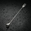 Stainless Steel Two In One Cocktail Spoon Fork - Drink Mixer - Bartenders Tool - Modern minimalist Barware - Twisted Mixing Flat Head Spoon