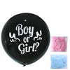 Large Black Boy or Girl Gender Reveal Balloon Kit, Gender Reveal Decor, Large Confetti Balloon, Latex Baby Shower Balloon, Baby Shower Decor