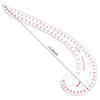 4 Pcs Pattern Making Ruler Set Tailor Fashion Measuring Kit Clear Sewing Drawing Ruler Sleeve Arm French Curve Cutting Ruler Paddle Wheel