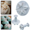 3Pcs/Set Snowflake Cookie Cutter Fondant Cake Decorating Plunger Sugarcraft Cutter Mold Tools Christmas Xmas Gift Cake Decorating Tools