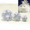 3Pcs/Set Snowflake Cookie Cutter Fondant Cake Decorating Plunger Sugarcraft Cutter Mold Tools Christmas Xmas Gift Cake Decorating Tools