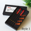 Japanese Style Wooden Chopstick and Chopstick Holder Rest Set - Travel Set with Box - Oriental Tableware Sushi - Chinese Chopstick - Natural