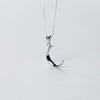 Moon Necklace - Crescent Moon Necklace - Dainty Silver Moon Pendant - Delicate Necklace - Dainty Necklace - Gift for Her - Celestial
