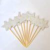 10 Star Cupcake Toppers - Glitter - First Birthday Decor Party Decor Birthday Party Bachelorette Party Engagement Party Decor Decoration