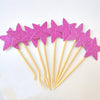 10 Star Cupcake Toppers - Glitter - First Birthday Decor Party Decor Birthday Party Bachelorette Party Engagement Party Decor Decoration