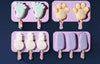 Ice Cream Mold - Silicone Frozen Juice Maker Mold - 4 Cell - Ice Cream Making Supplies - Dessert Cooking Supplies Paw Feet Snowman