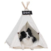 White Pet Teepee with Pad, Tent, Tipi, Teepee, Dog Tipi, Cat Teepee, Cat Tipi, Tepee Wigwam, Boho Living, Cat Bed, Dog Bed, Cat House