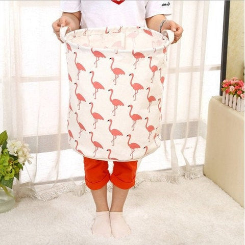 Flamingo Laundry Basket, Laundry Hamper, Storage Bin, Storage Basket, Collapsible Storage Bin, Foldable Storage Bin, Nursery Toy Organizer