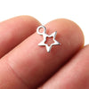 Small Star Charms Double 2 Sided Charms Bulk Charm Antique Silver Tone Celestial - Pendant Charm for Bracelet - Jewelry Making Supplies