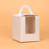 Single Cupcake Boxes (with handle) - Party Favour - Wedding Bomboniere - Baby Shower Favour Box - With Transaprent Window - Bathbombs, Soap