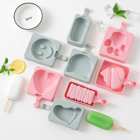 Ice Cream Mold - Silicone Frozen Juice Maker Mold - Heart Mold - Ice Cream Making Supplies - Dessert Cooking Supplies Paw Feet